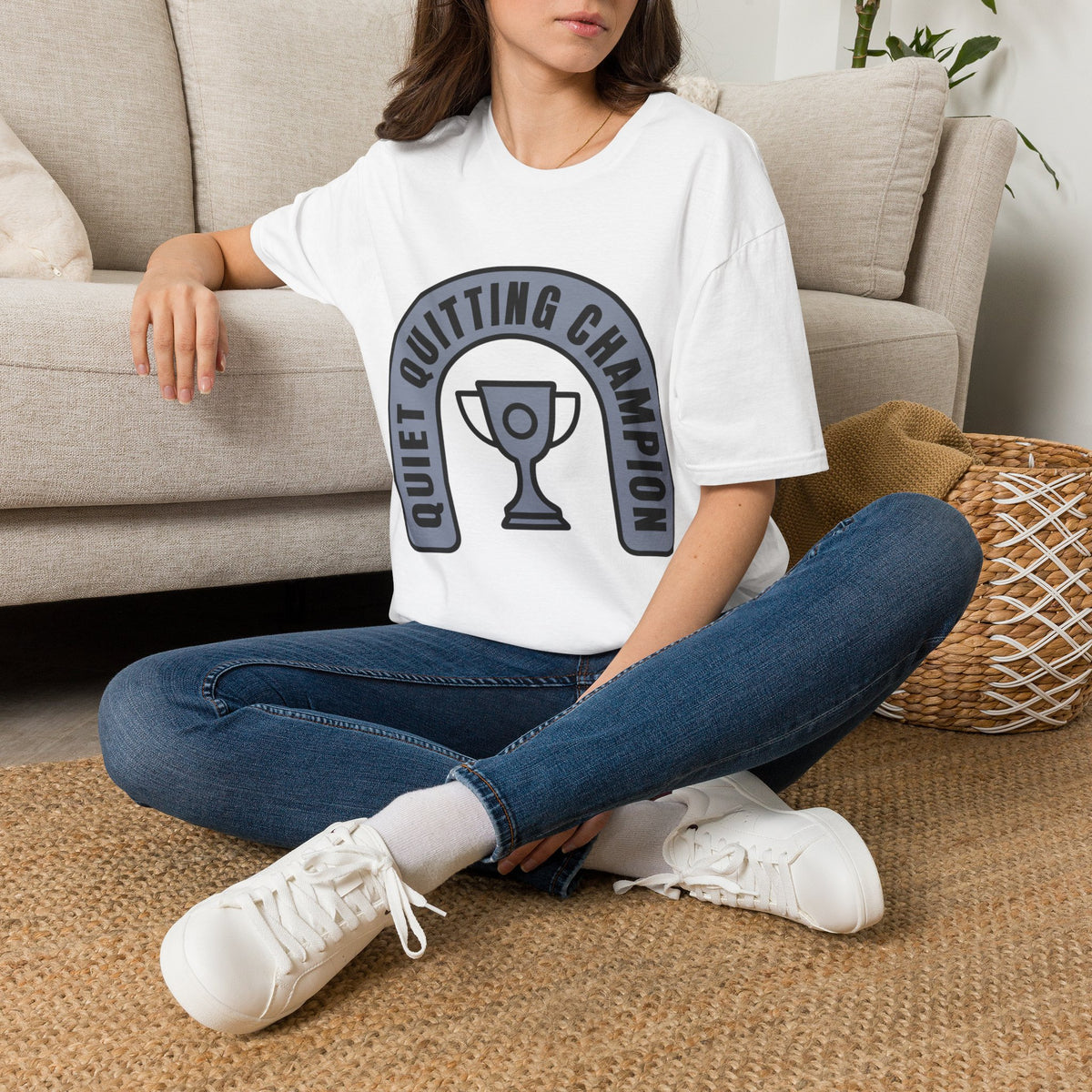 Quiet Quitting Champion T-Shirt — Funny Workplace Trophy Tee - Trending Now - August 2026