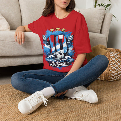 Argentina Soccer Fan T-Shirt — 'La Nuestra' #10 Jersey Design