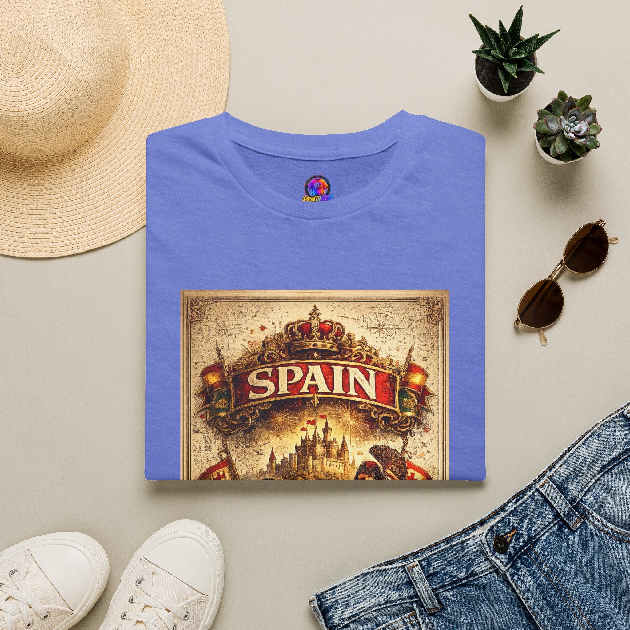 Spain Vintage Travel Graphic T‑Shirt — Retro Spanish Landmark Tee