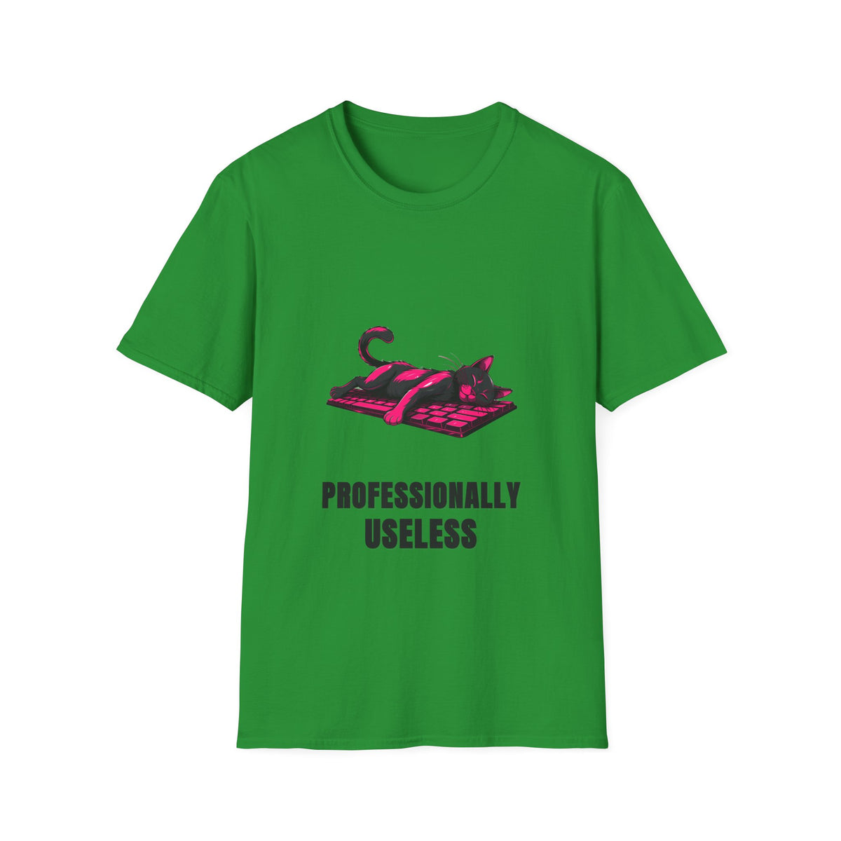 T‑Shirt — 'Professionally Useless' Relaxed Cat Graphic Tee - Trending Now - August 2026