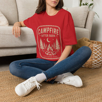 Campfire After Dark T-Shirt — Vintage Camping Graphic Tee