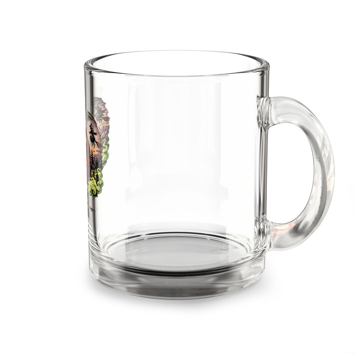 Halloween Glass Mug 10 oz Glass Mug — Halloween Pumpkin Portal Illustration (10 oz)