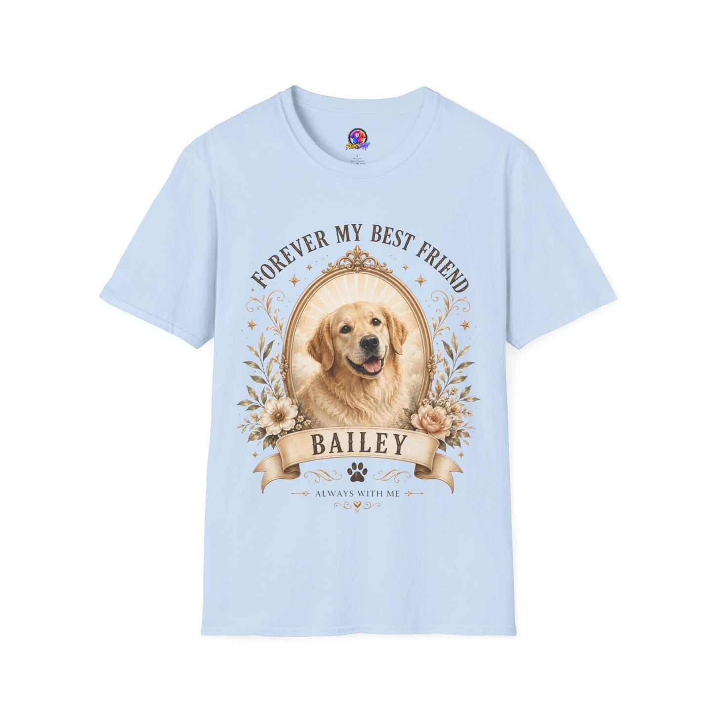 Dog Memorial T-Shirt — "Forever My Best Friend" Personalized Pet Tribute