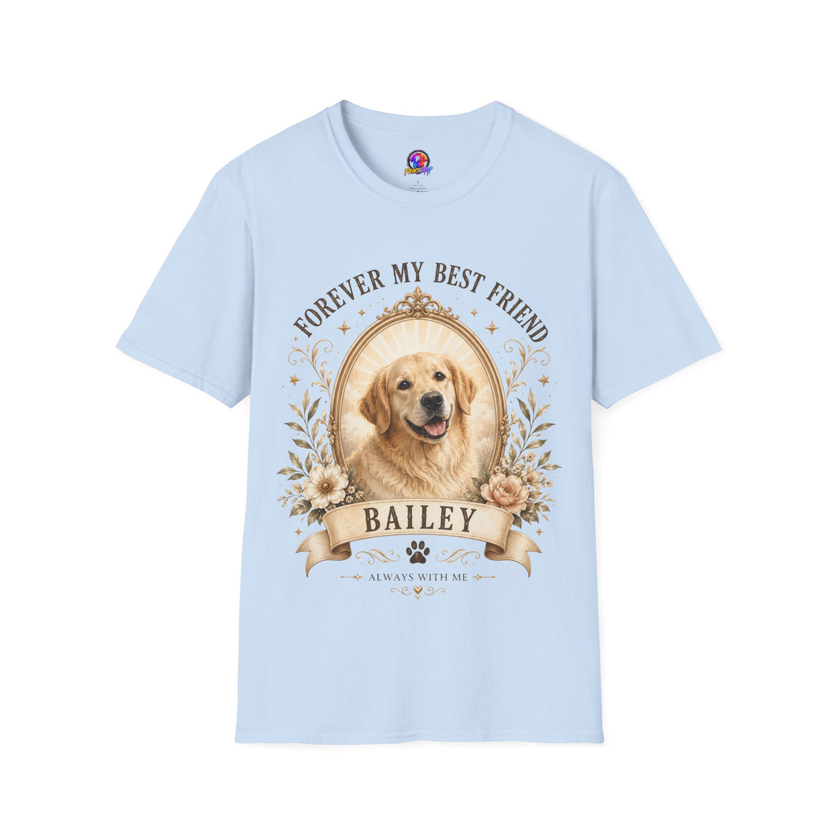 Dog Memorial T-Shirt — "Forever My Best Friend" Personalized Pet Tribute