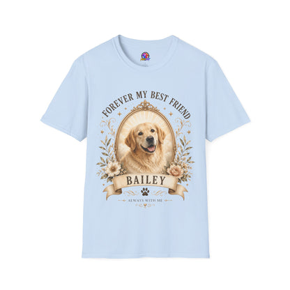 Dog Memorial T-Shirt — "Forever My Best Friend" Personalized Pet Tribute