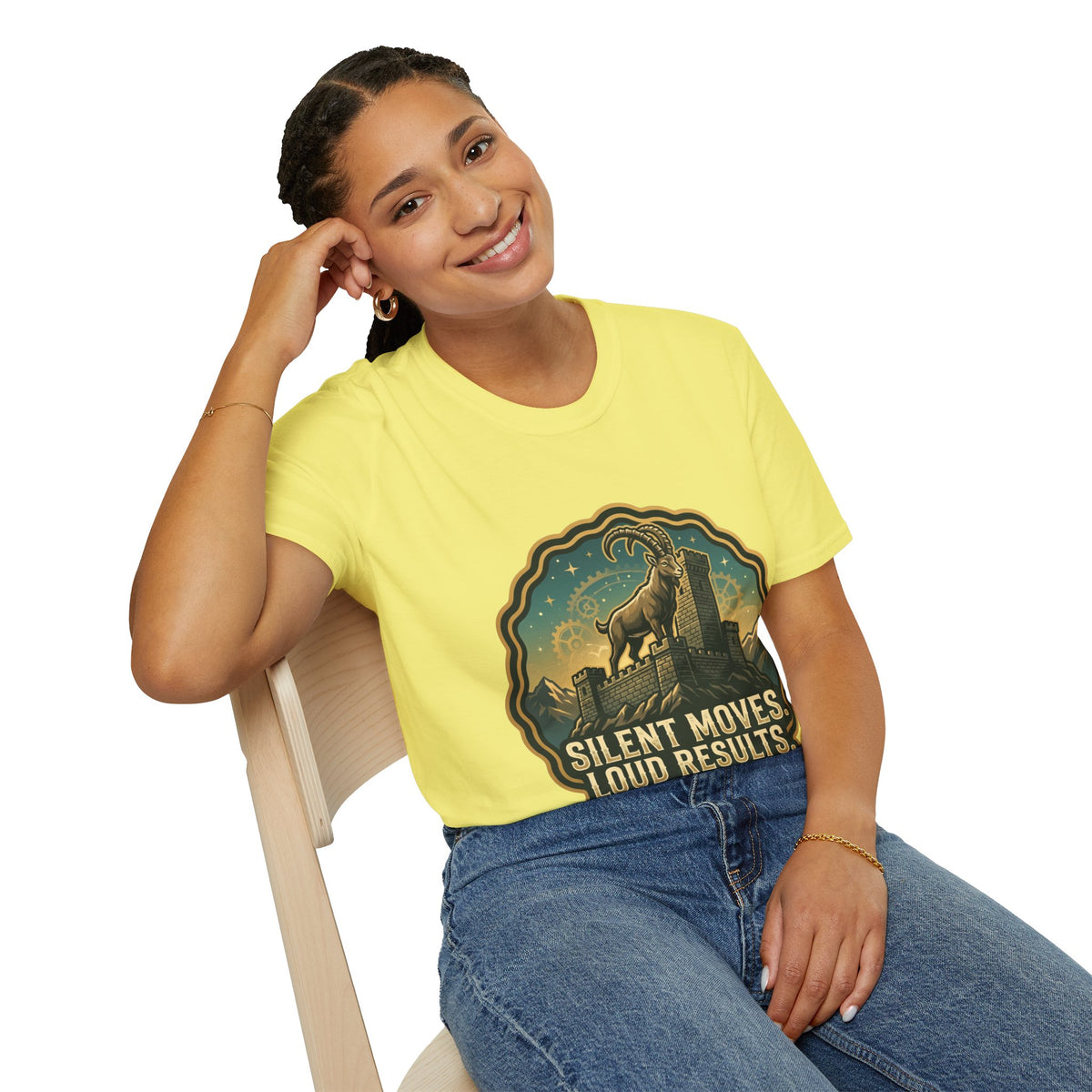 Capricorn Energy T-Shirt — "Silent Moves, Loud Results" Zodiac Tee