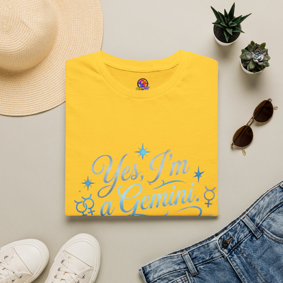 Yes, I'm a Gemini T-Shirt — Funny Zodiac Astrology Tee (“No, I will not pick a side”)
