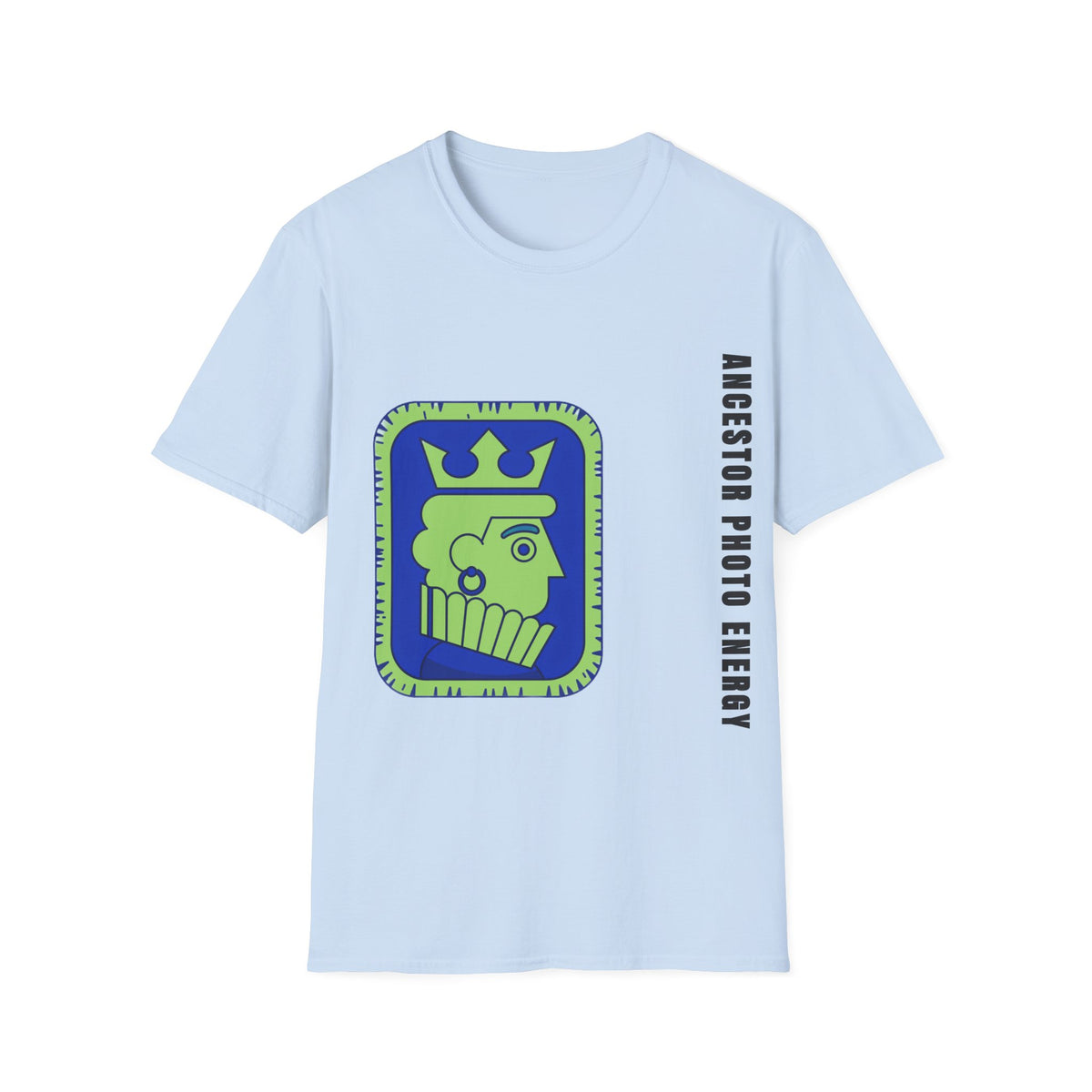 King Checkerboard Graphic T‑Shirt — Bold Green & Blue Chess King Design - Trending Now - September 2026