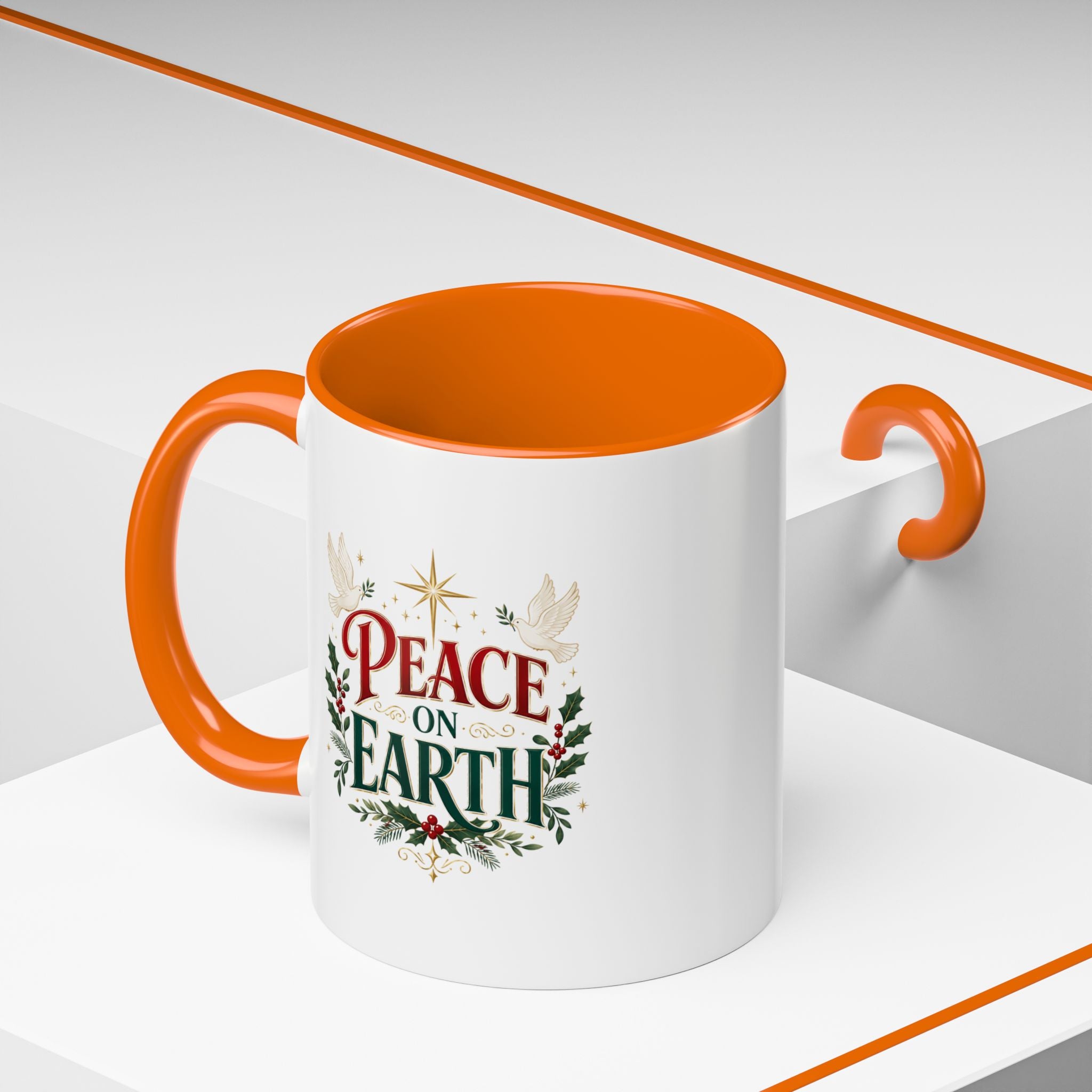 Peace on Earth Coffee Mug — Holiday Christmas Accent Mug