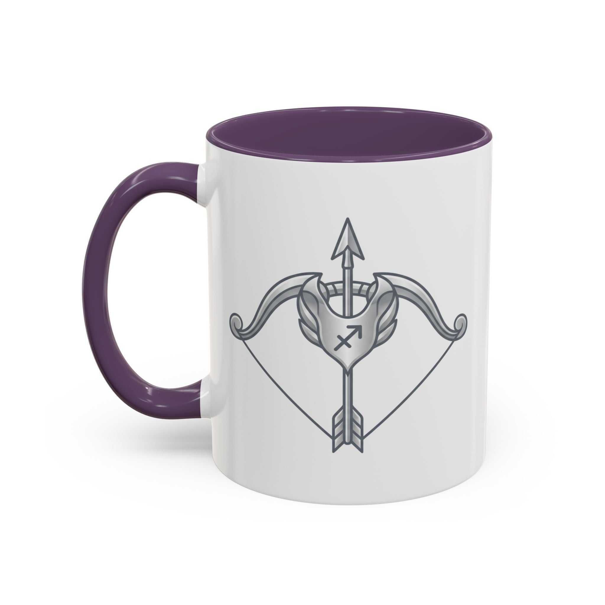 Sagittarius Bow & Arrow Accent Coffee Mug – Zodiac Sagittarius Astrology Gift
