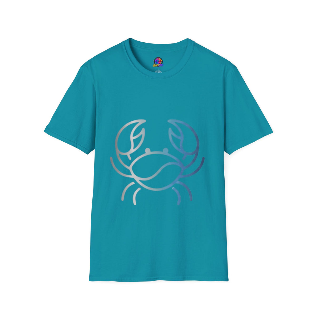 Cancer Zodiac Crab Graphic T-Shirt — Minimal Coastal Zodiac Summer Tee