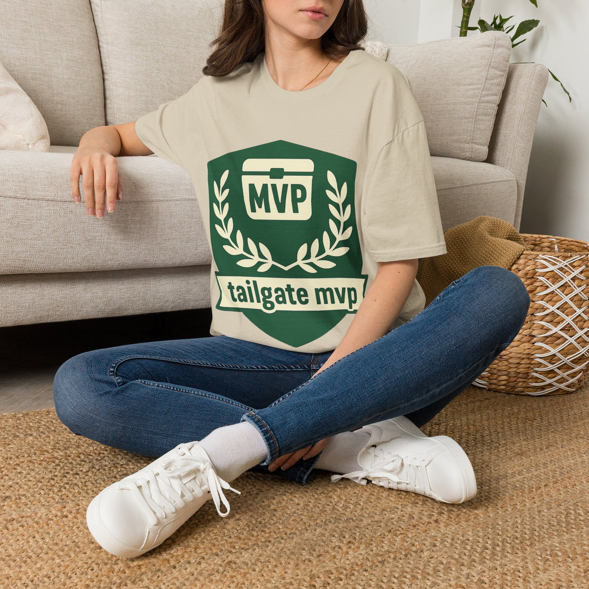 MVP Tailgate T-Shirt — Vintage Green MVP Badge Tee - Trending Now - August 2026
