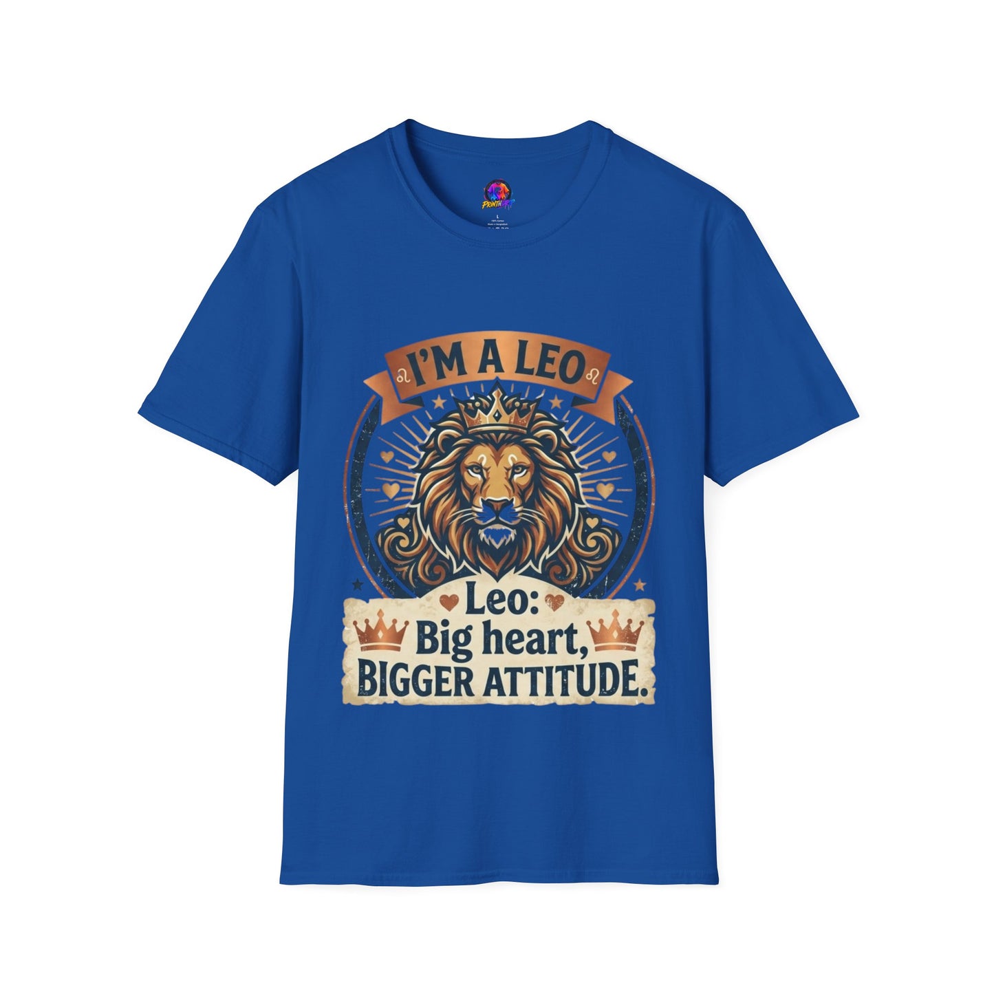 Leo Zodiac T-Shirt — "I’m a Leo: Big Heart, Bigger Attitude"