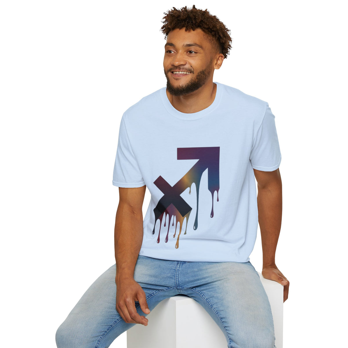 Sagittarius Drip T-Shirt — Gradient Astrological Arrow Tee
