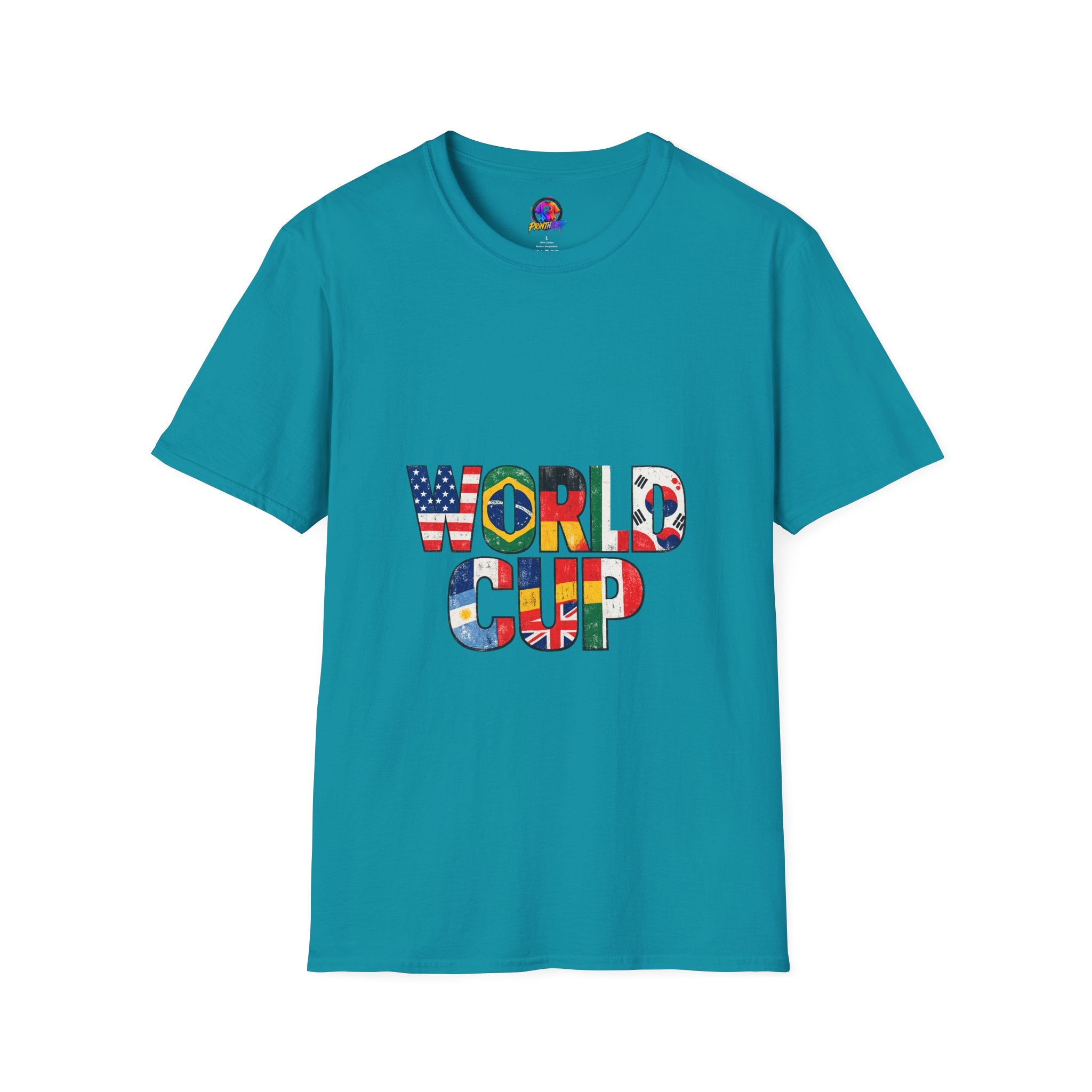 World Cup Flag Graphic T-Shirt — 'WORLD CUP' International Soccer Fans Tee