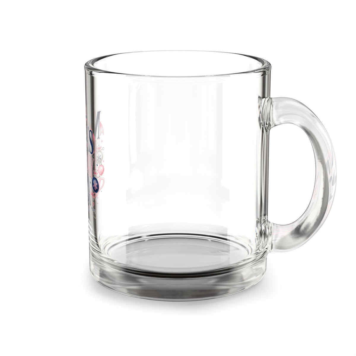 Modern Day Christmas Glass Mug  10oz Glass Mug — "Mama's Holiday Era" Festive 10oz Christmas Coffee Cup