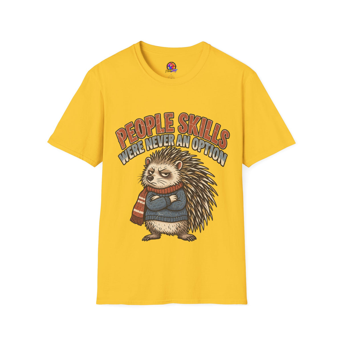 People Skills Were Never An Option T-Shirt — Funny Introvert Porcupine Graphic Tee