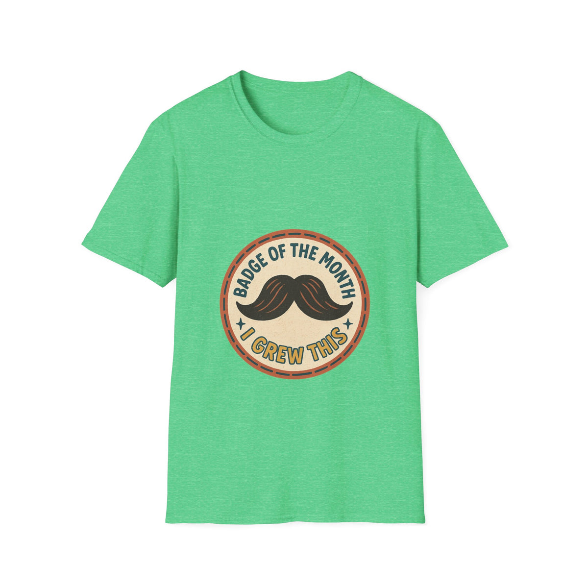 Mustache Dad T-Shirt - "King of the Mustache" Retro Badge Design - Trending Now - October 2026