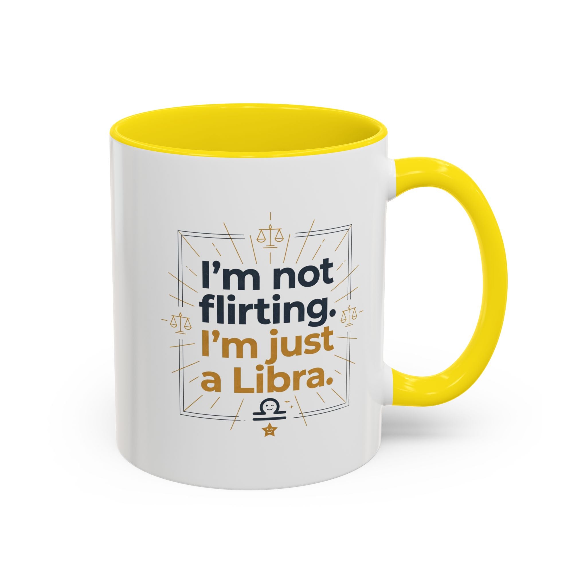 Libra Coffee Mug - "I'm Not Flirting, I'm Just a Libra" Accent Mug