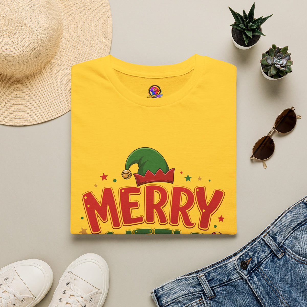 Merry Little Elf T-Shirt — Festive Christmas Holiday Tee