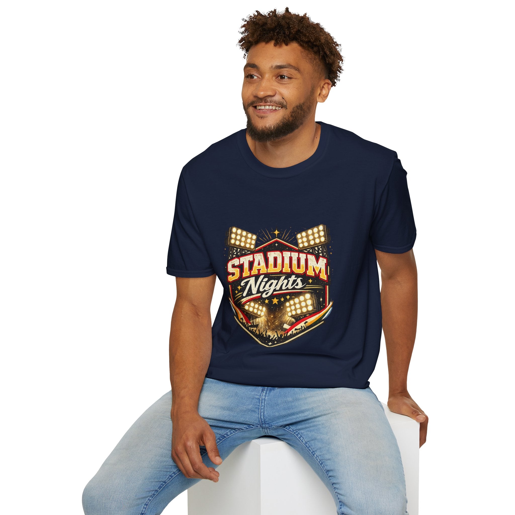 Stadium Nights T-Shirt — Vintage Sports Lights Graphic Tee