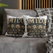 Milo "Good Boy Tour" Dog Photo Throw Pillowcase Milo Bailey Dog Dad Mom