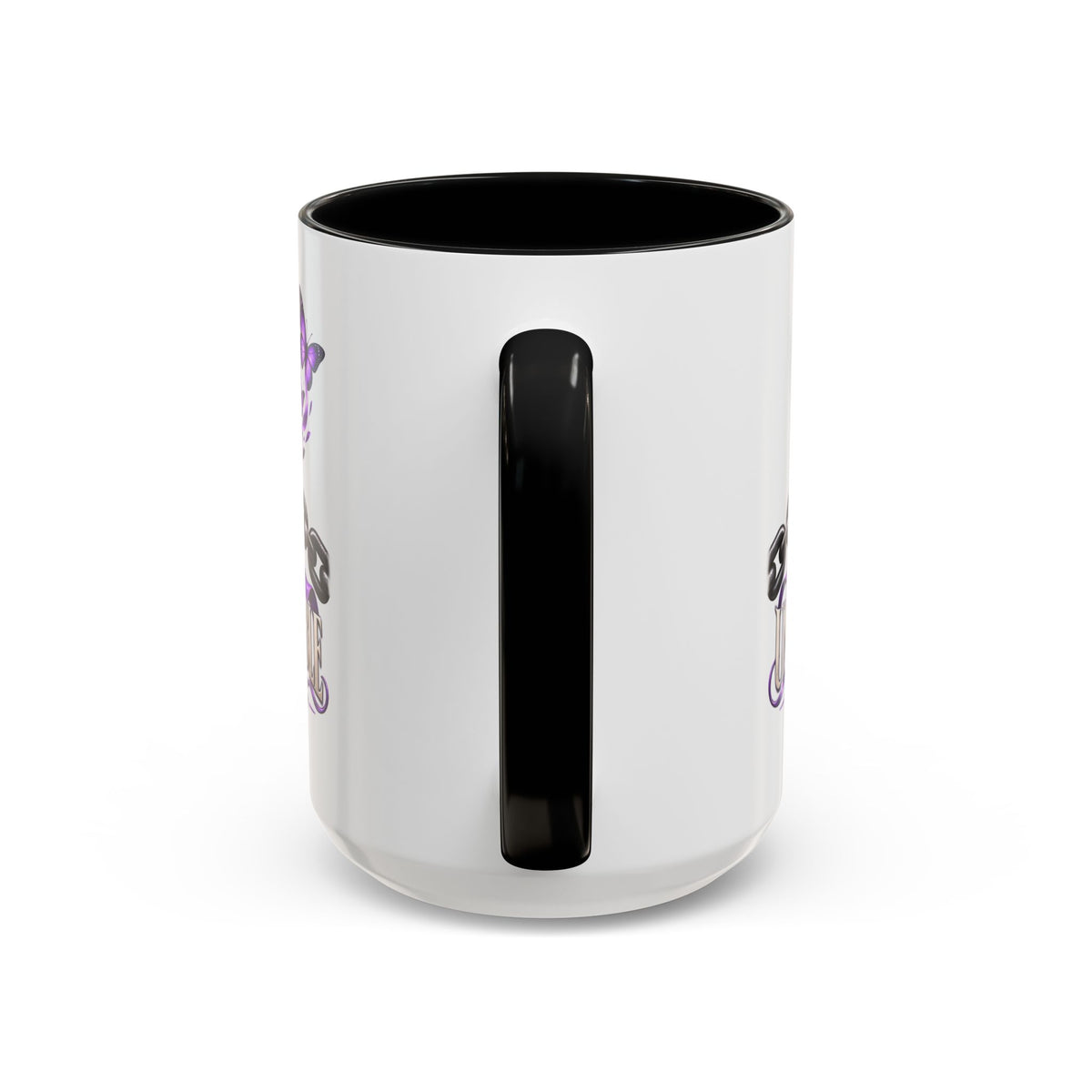 Unbreakable Purple Ribbon Coffee Mug —Domestic Violence Awareness Support Accent Mug