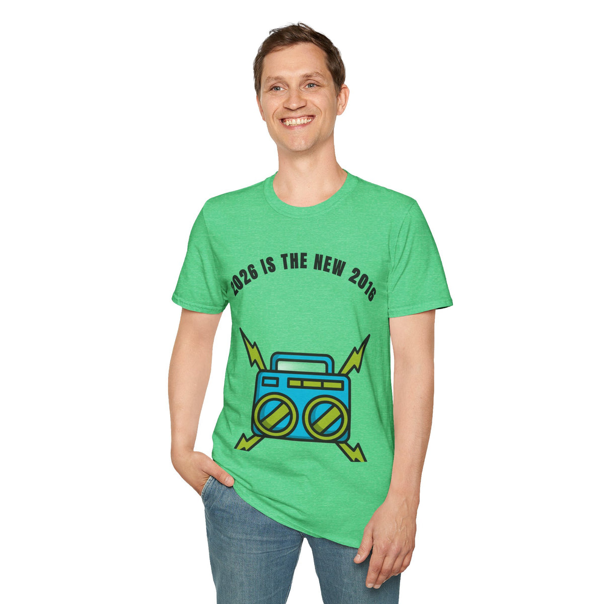 2026 Is The New 2016 T-Shirt — Retro Boombox Graphic Tee - Trending Now - September 2026