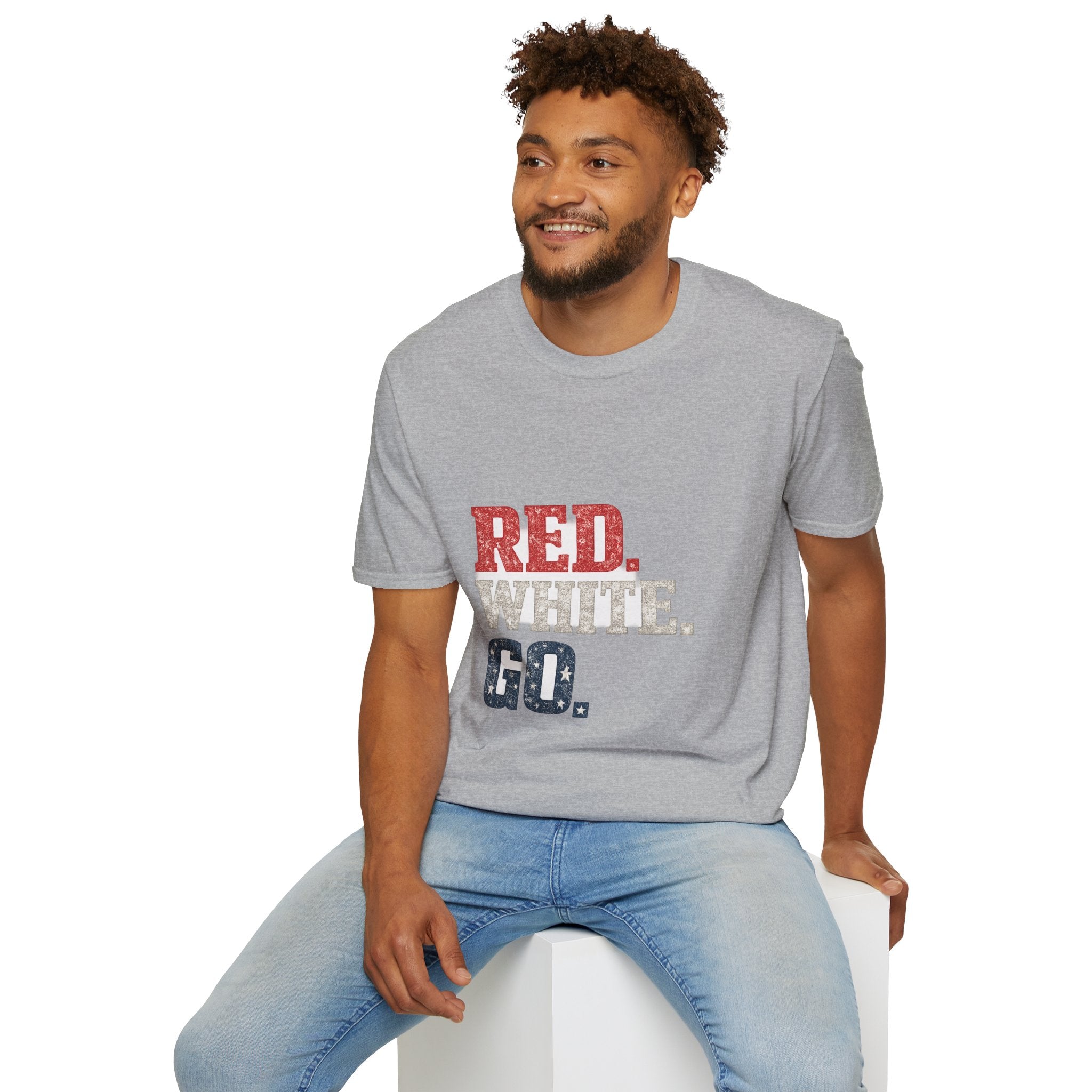 USA Patriotic 'Red. White. Go.' T-Shirt — 4th of July Independence Day Tee