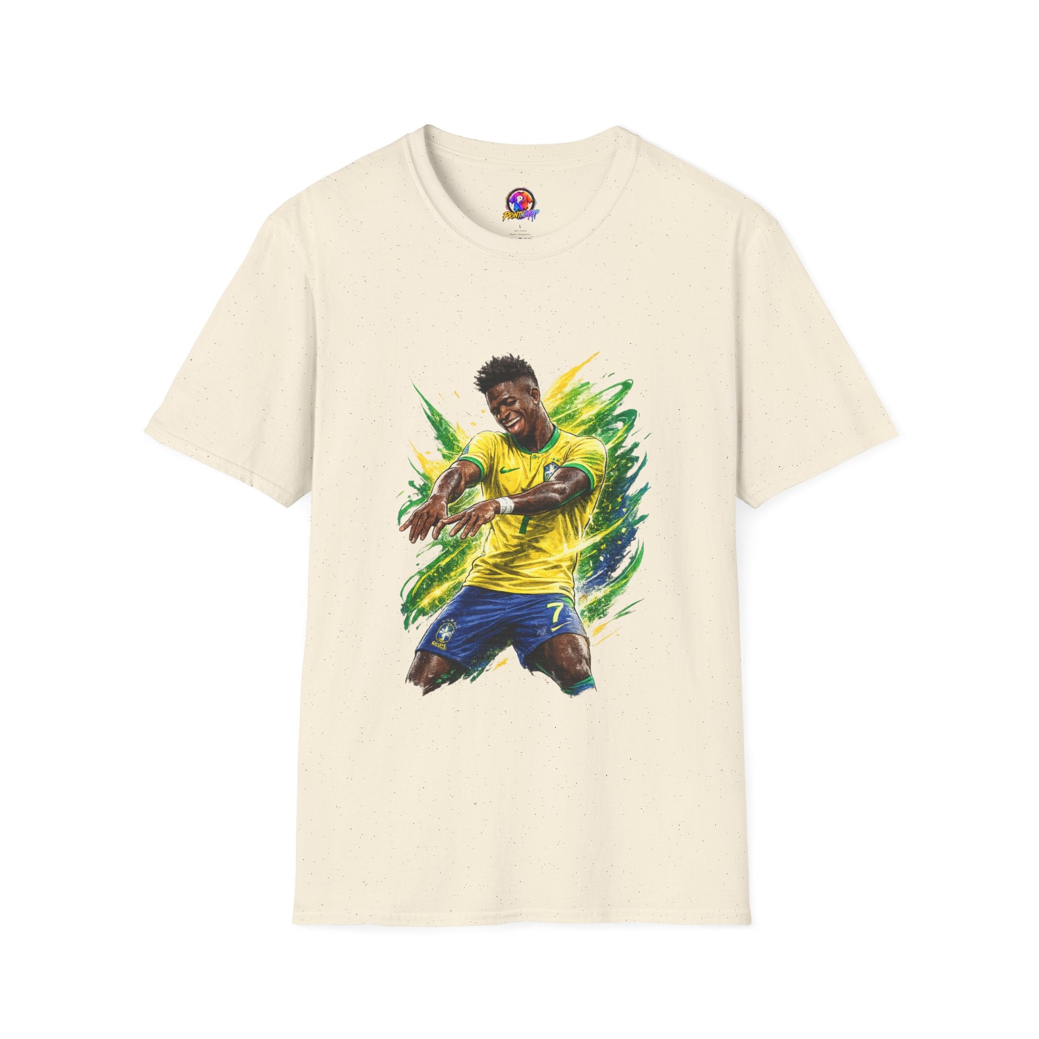 Brazil  Soccer Celebration T-Shirt — Brazilian Football Player Artwork