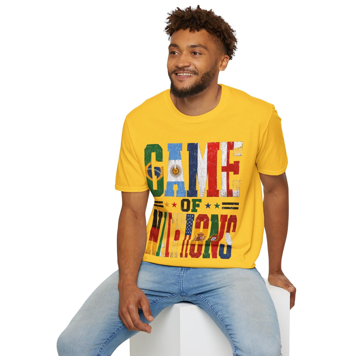 FIFA World Cup 2026 T-Shirt — 'Game of Nations' Vintage Flag Soccer Graphic Tee