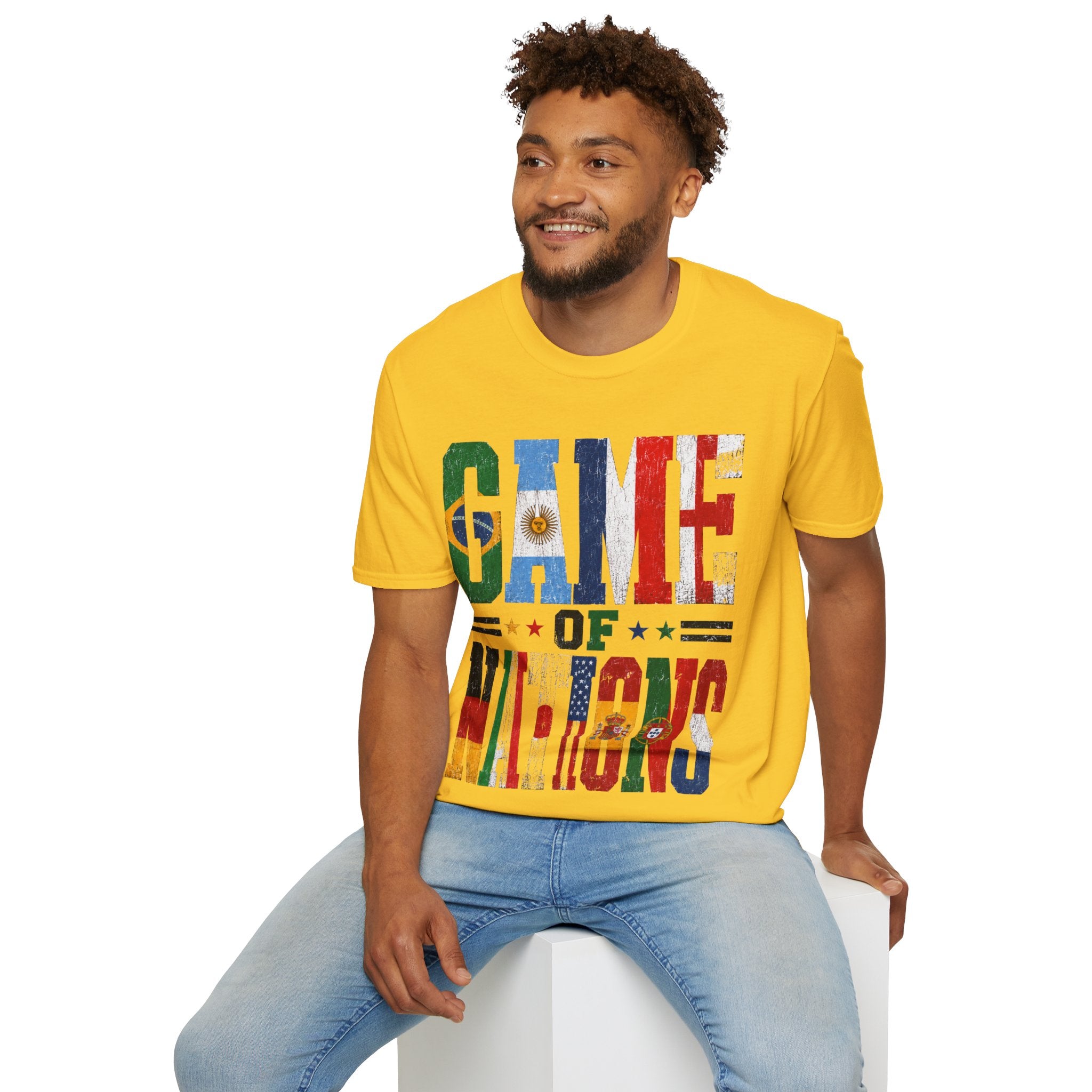 FIFA World Cup 2026 T-Shirt — 'Game of Nations' Vintage Flag Soccer Graphic Tee
