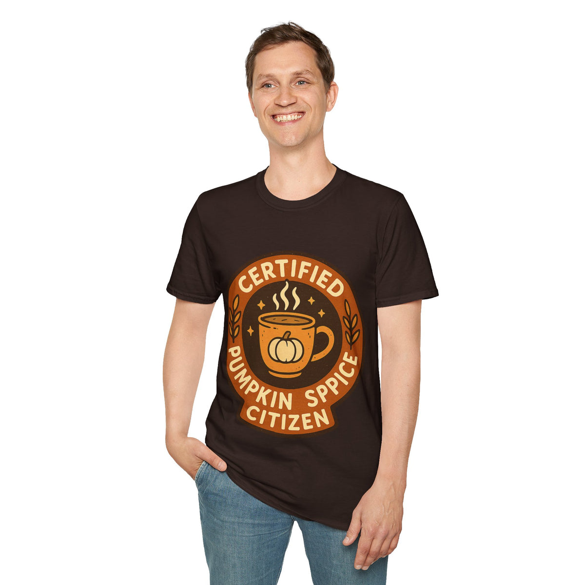 Certified Pumpkin Spice Citizen Badge T-Shirt, Retro Fall Season Coffee Mug Tee - Trending Now - September 2026