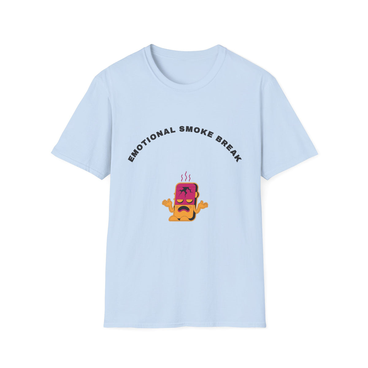 T-Shirt — “Emotional Smoke Break” Funny Cartoon Cigarette Character Tee - Trending Now - September 2026