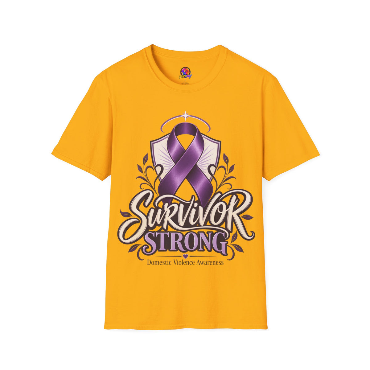 Survivor Strong T-Shirt — Domestic Violence Awareness Purple Ribbon Tee
