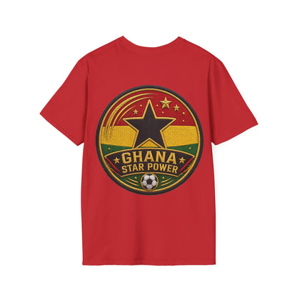 Ghana Star Power Soccer T-Shirt — Afro Football Fan Tee - Ghana T-Shirt