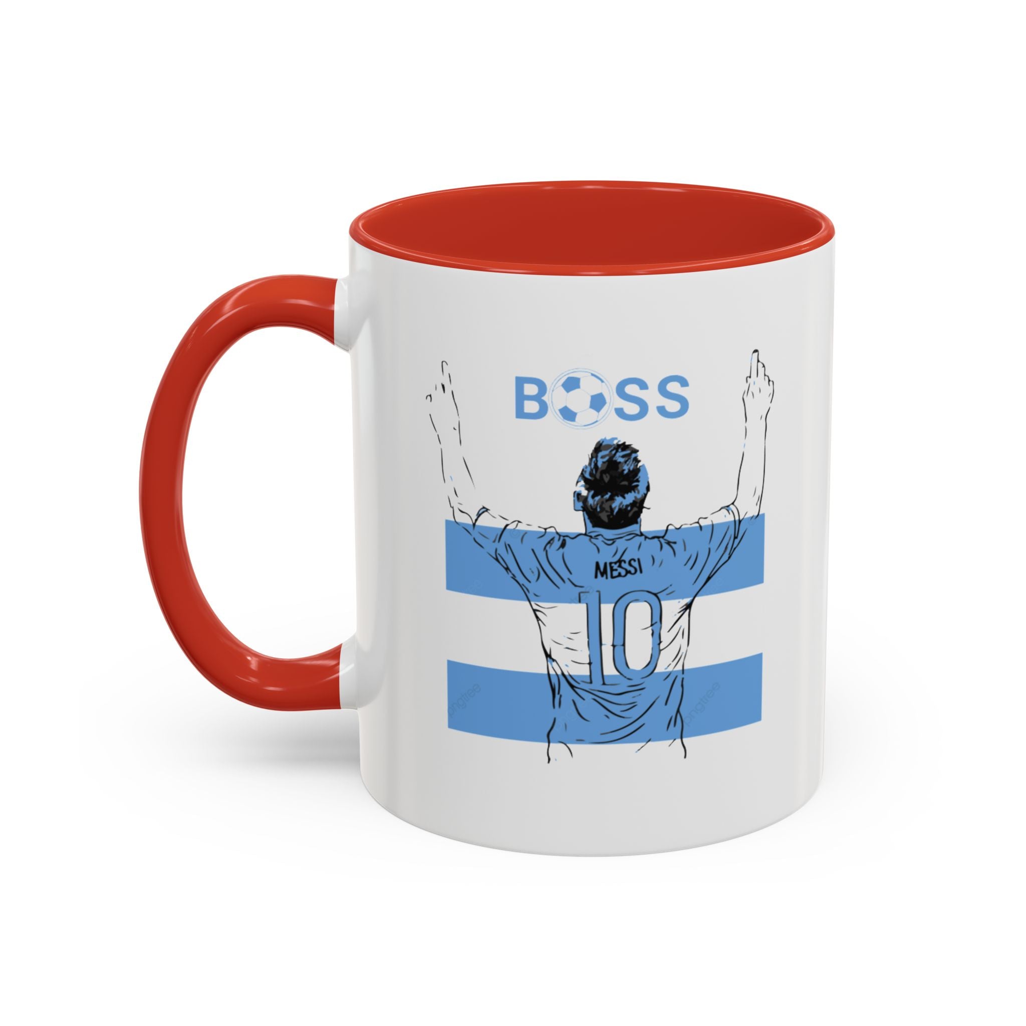 Boss Soccer Player Accent Coffee Mug —