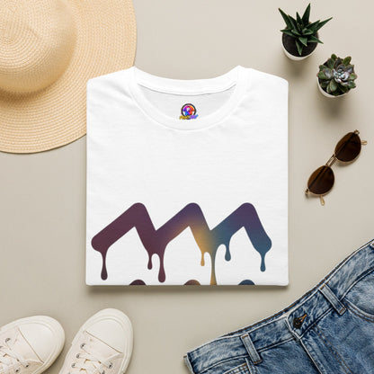 Dripping Mountain Graphic Tee — Vaporwave Sunset T-Shirt