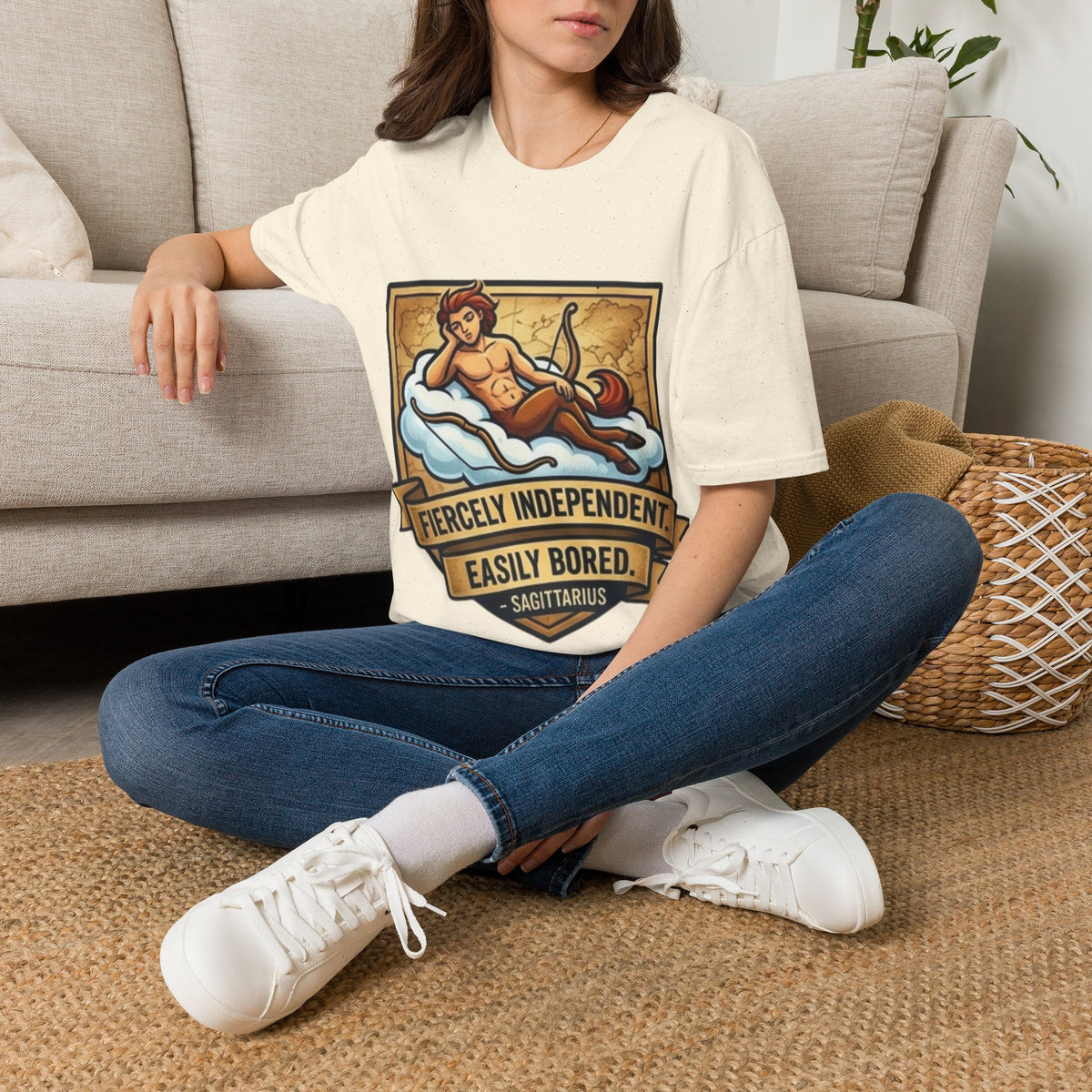 Sagittarius Zodiac T‑Shirt — Fiercely Independent, Easily Bored Astrology Tee