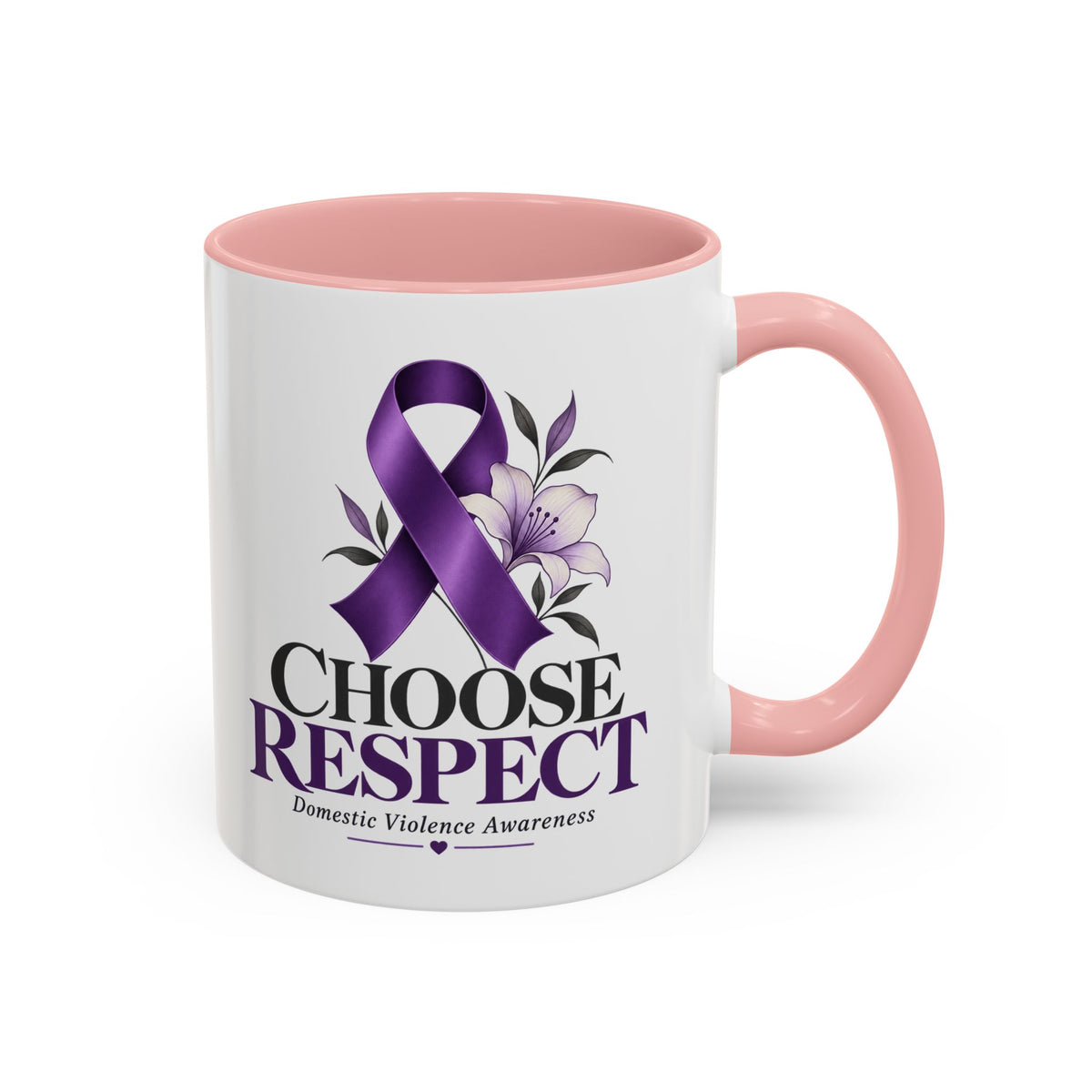Choose Respect - Domestic Violence Awareness Coffee Mug (Accent, 11/15oz)