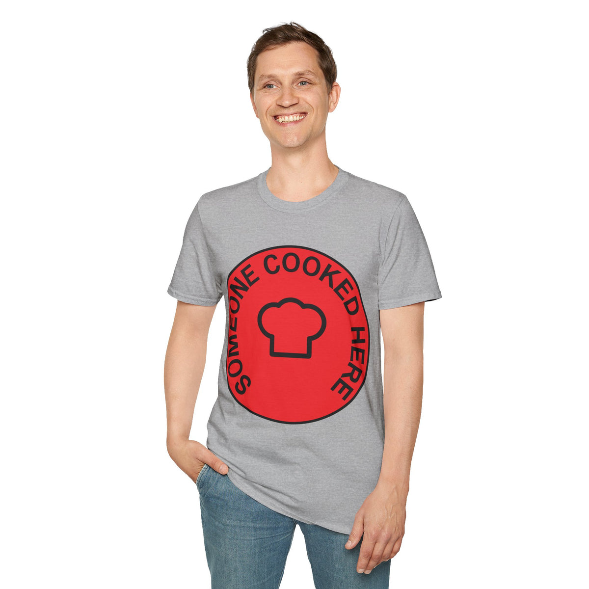 Someone Cooked Here Red Badge Tee - Funny Retro Chef Graphic T-Shirt - Trending Now - September 2026