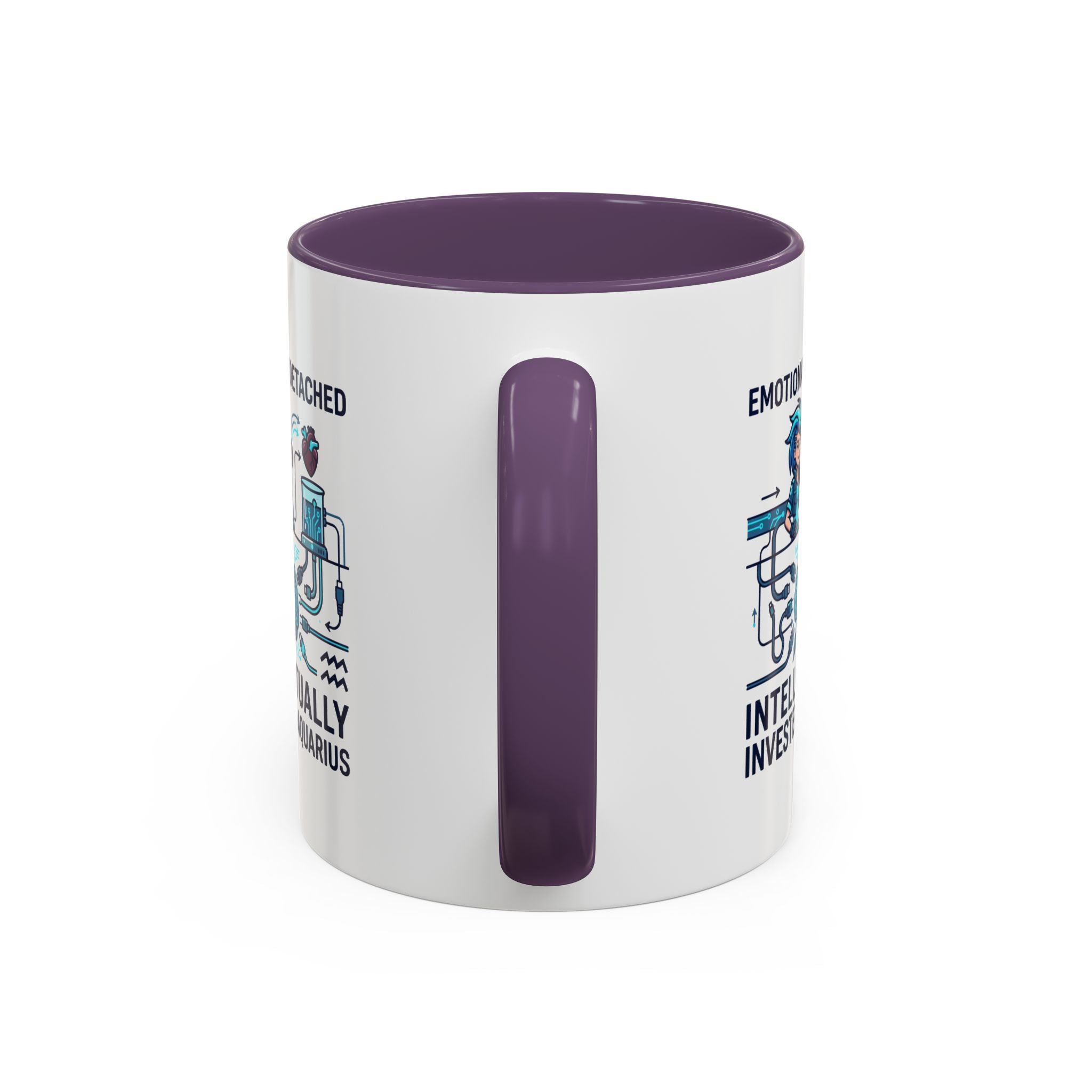 Aquarius Coffee Mug - "Emotionally Detached, Intellectually Invested" Accent Mug 11oz