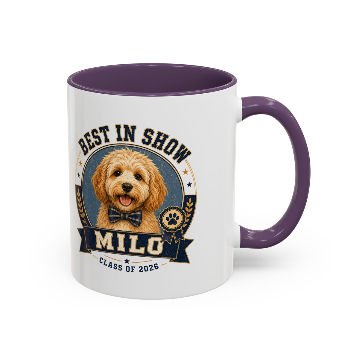 Milo Bailey Dog Dad Mom Best in Show Milo Coffee Mug — Personalized Dog Lover Gift (Class of 2026)