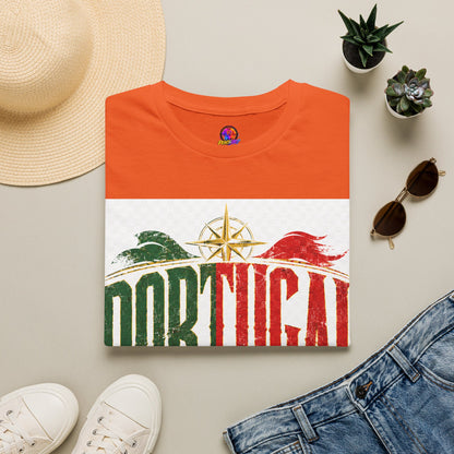 Portugal Vintage Compass T-Shirt — Retro Portuguese Flag Travel Tee