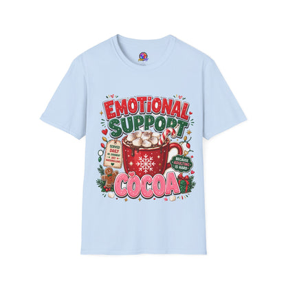 Emotional Support Cocoa T-Shirt — Holiday Hot Chocolate Graphic Tee