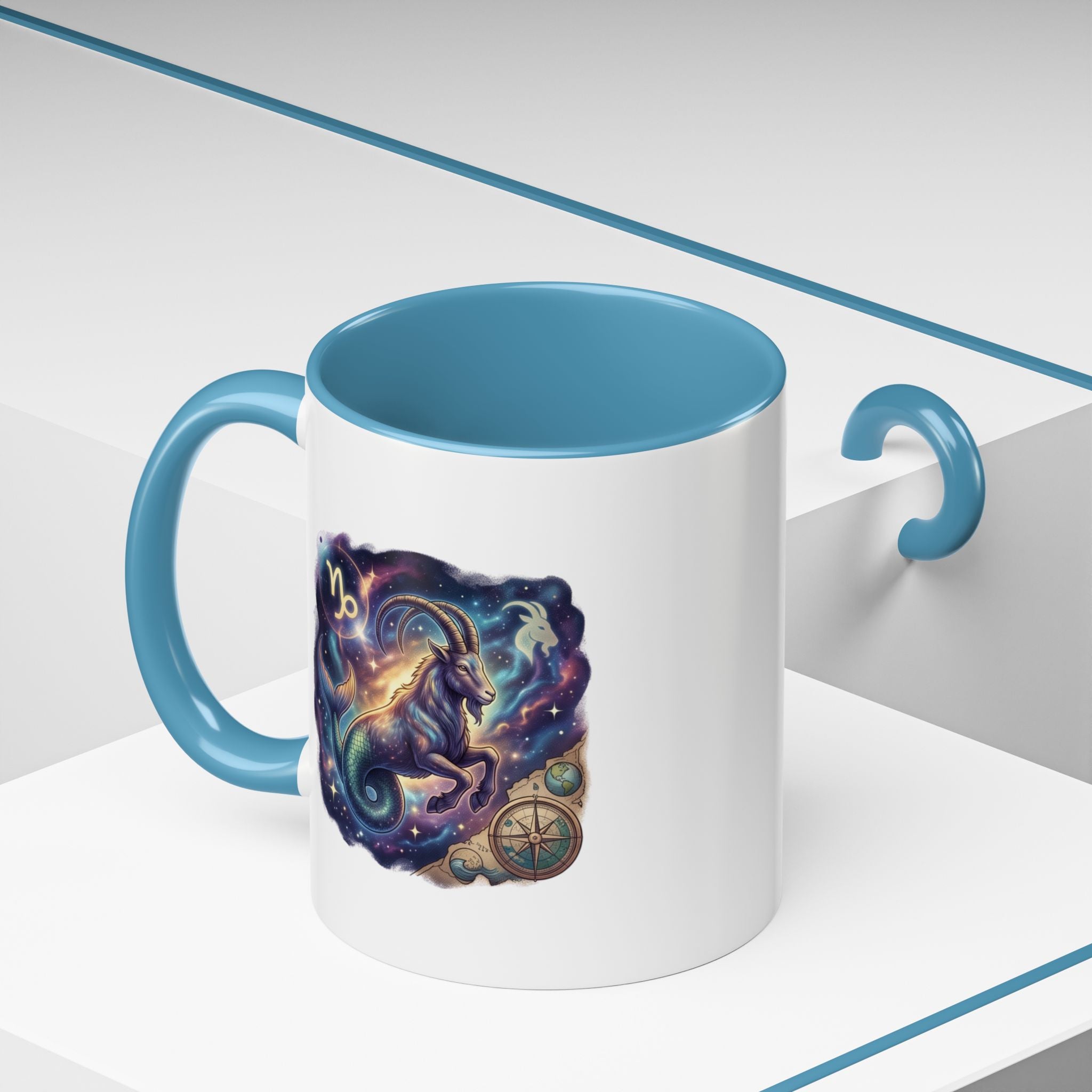 Capricorn Zodiac Coffee Mug — Celestial Goat Astrology Accent Mug