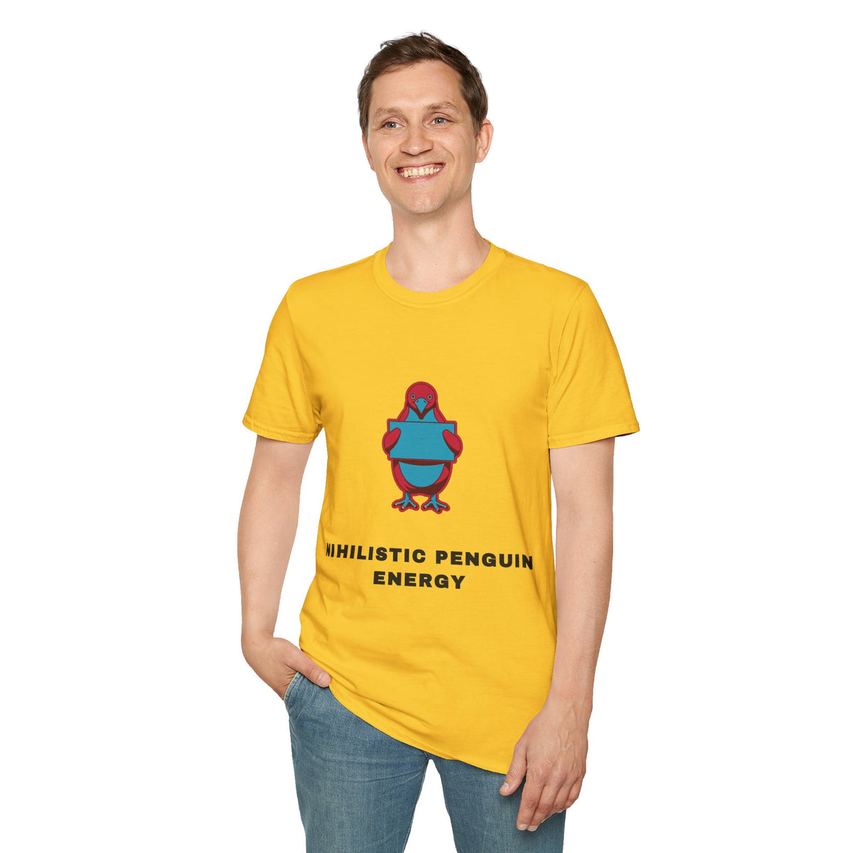 Minimalist Athletic Penguin T-Shirt — "Minimalistic Penguin Energy" Design - Trending Now - September 2026