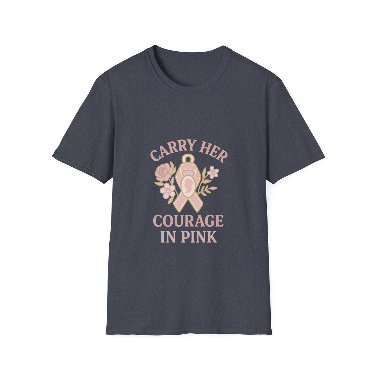T-Shirt — "Carry Her Courage in Pink" Floral Breast Cancer Awareness Tee - Trending Now - October 2026