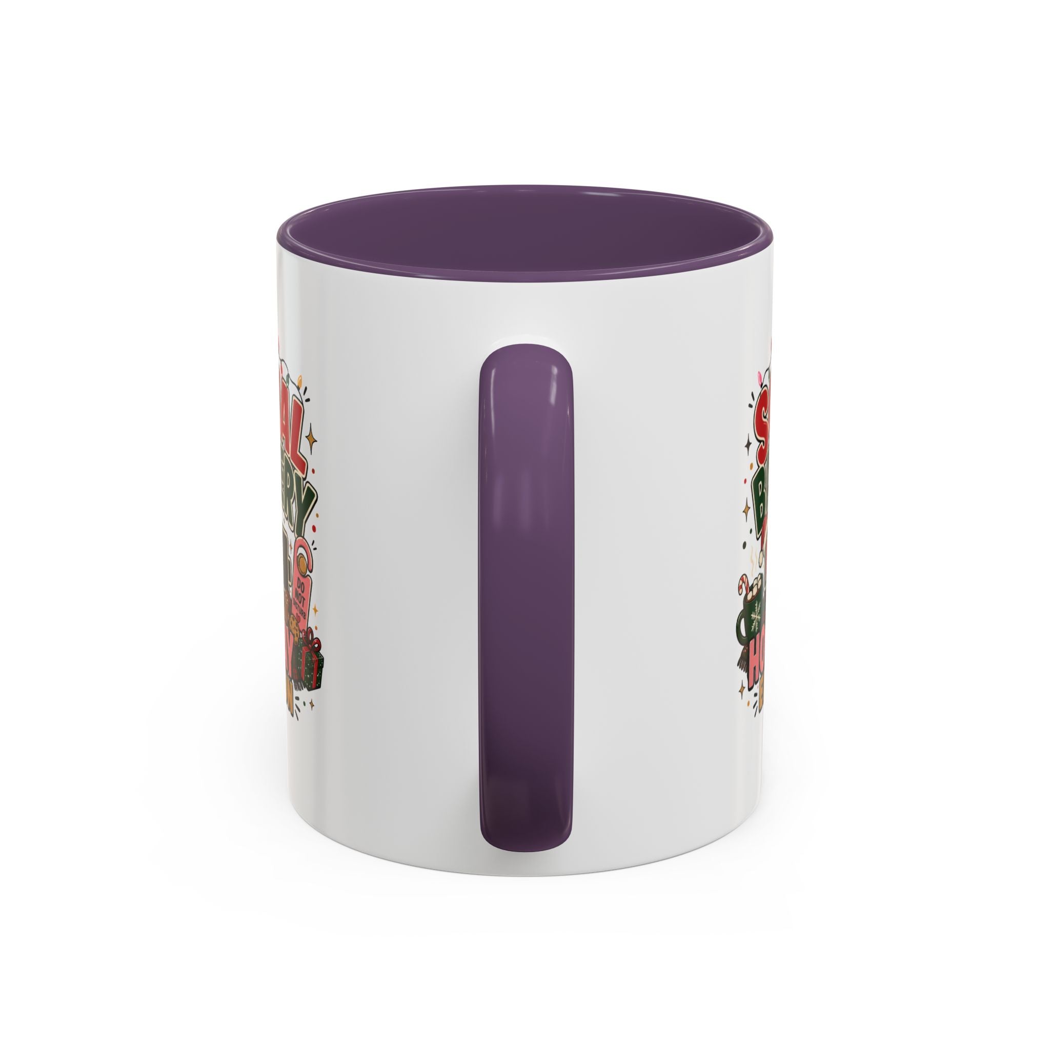 Modern Day Christmas Holiday Coffee Mug - "Social Battery: Holiday Edition" Accent Mug
