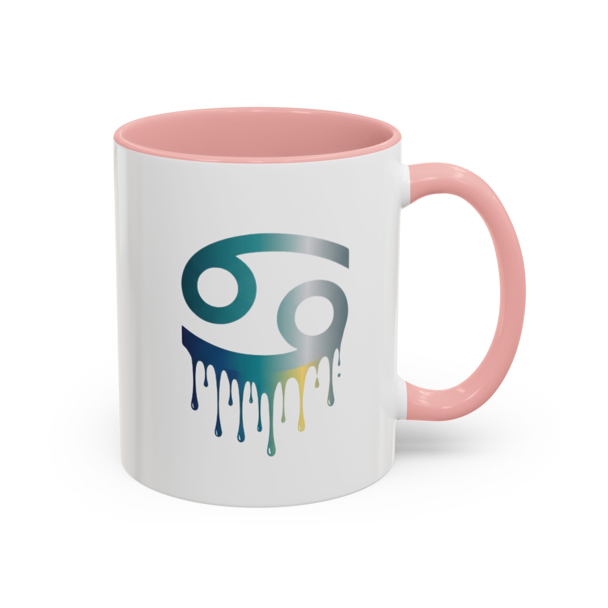 Cancer Zodiac Drip Accent Coffee Mug — Astrology Horoscope Gift